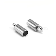 201 Stainless Steel Cord Ends, End Caps, Tube, Stainless Steel Color, 8x2.5mm, Hole: 1.5mm, Inner Diameter: 2mm(STAS-P118-06)