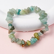 Natural Amazonite Stretch Bracelets, Nuggets, 2-1/8 inch(5.5cm)(BJEW-JB03681-06)