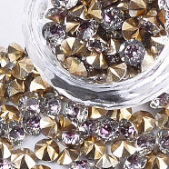 Eco-Friendly Pointed Back Resin Rhinestones, Back Plated, Diamond Shape, Tanzanite, 5.5mm, about 2880pcs/bag(CRES-R120-5.5mm-B-08)