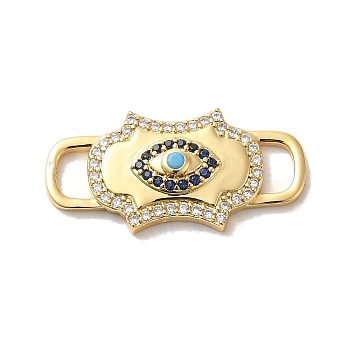 Brass Cubic Zirconia Buckles, for Watch Making, with Synthetic Turquoise, Eye, Black, 12.5x15.5x4mm, Hole: 5x3mm