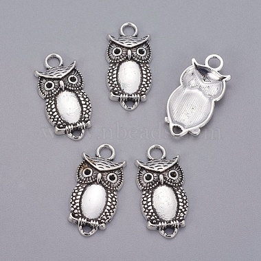 Antique Silver Owl Alloy Links