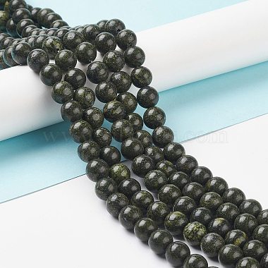 Natural Serpentine/Green Lace Stone Beads Strands(G-S259-15-10mm-1)-4