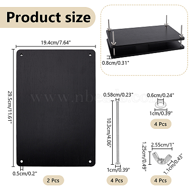 長方形の竹製ポータブル製本プレス製本ツール(DIY-WH0496-97D-04)-2