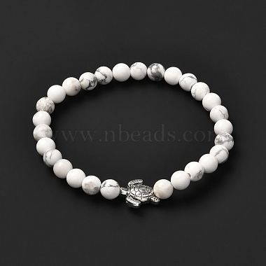 Howlite Stretch Bracelets Set for Women Men Girls Gifts(BJEW-JB06711)-4