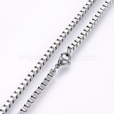 304 Stainless Steel Box Chain Necklaces(NJEW-F226-05P-09)-2