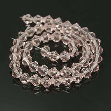 Half-Handmade Transparent Glass Beads Strands(GB4mmC40)-2