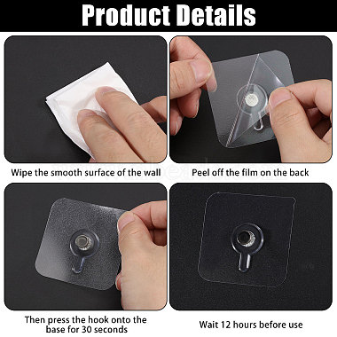 36Pcs Acrylic Traceless Hook Hangers(AJEW-CA0005-07A)-4