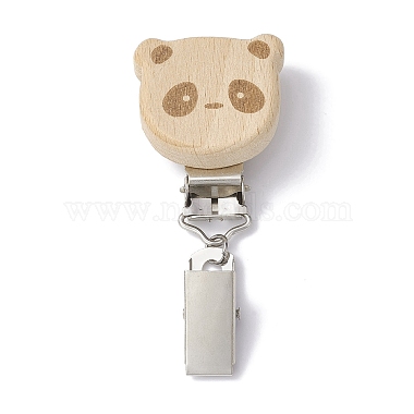 Iron ID Card Clips with Wood Animal(JEWB-BR00127)-2