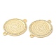 Rack Plating Brass Micro Pave Clear Cubic Zirconia Connector Charms(KK-K332-17G)-3