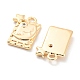 Brass Micro Pave Cubic Zirconia Charms(KK-E090-09G)-2