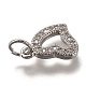 Brass Micro Pave Clear Cubic Zirconia Charms(ZIRC-B002-60P)-3