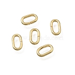 Brass Open Jump Rings, Oval, Long-Lasting Plated, Rack Plating, Lead Free & Cadmium Free, Real 18K Gold Plated, 7x4x1mm(KK-CBA45CF-01G)