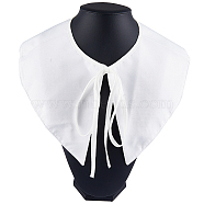 1Pc Polyester Computerized Embroidery Collar, Detachable Lace Neckline Trim, with Rope, Garment Accessories, White, 1480x105x1mm(DIY-GF0007-72)