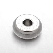 Rondelle 303 Stainless Steel Spacer Beads, Stainless Steel Color, 5x2mm, Hole: 1.2mm(X-STAS-N072-05)