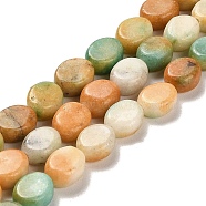 Natural Dolomite Beads Strands, Dyed, Flat Oval, Sandy Brown, 9.5~10x7.5~8x4.5mm, Hole: 1.2mm, about 42~44pcs/strand, 15.35~15.94 inch(39~40.5cm)(G-F765-K04-01)