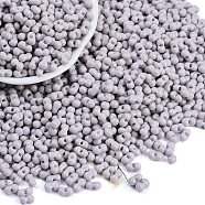 Baking Paint Glass Seed Beads, Round Hole, Peanut, Lavender, 3.5x6x3.5mm, Hole: 0.9mm, about 3750pcs/pound(SEED-K010-A04)