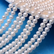 Potato Natural Cultured Freshwater Pearl Beads Strands, Creamy White, 5~6mm, Hole: 0.8mm, about 65~72pcs/strand, 13.7 inch~14.9 inch(PEAR-E007-5-6mm-A)