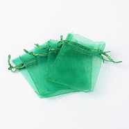 Organza Gift Bags with Drawstring, Jewelry Pouches, Wedding Party Christmas Favor Gift Bags, Green, 40x30cm(OP-R016-30x40cm-09)