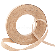 White Oak Wood Edge Banding, Flexible Veneer Edging, for Cabinet Repairs, Furniture Restoration, Moccasin, 15x0.4mm, 50m/roll(DIY-WH0504-101)