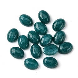 Natural White Jade Cabochons, Oval, Dyed, Teal, 8~8.5x6~6.5x2.5~3.5mm(G-A094-01B-20)