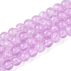 6mm Plum Round Crackle Glass Beads(X-CCG-Q002-6mm-04)