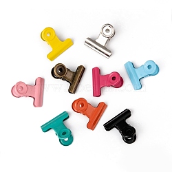Iron Clips, Mixed Color, 30mm(AJEW-E034-28-M)