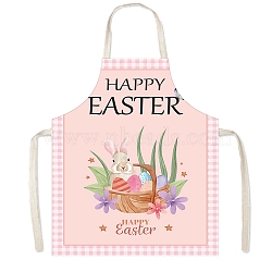 Easter Theme Polyester Sleeveless Apron, with Double Shoulder Belt, Pink, 560x450mm(PW-WG75993-16)