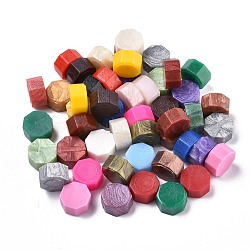Sealing Wax Particles, for Retro Seal Stamp, Octagon, Mixed Color, 9mm(X-DIY-E033-A24)