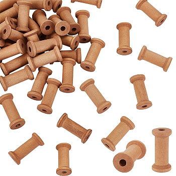 Wood Thread Bobbins, for Embroidery and Sewing Machines, BurlyWood, 2x4cm