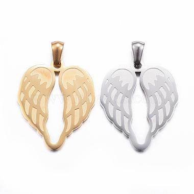 Mixed Color Wing Stainless Steel Pendants