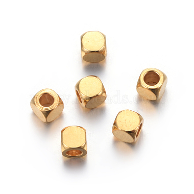 Golden Square Stainless Steel Beads