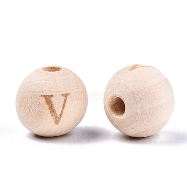 Unfinished Natural Wood European Beads(WOOD-S045-143A-01V)-2