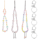 3Pcs 3 Style Transparent Acrylic Beads and Glass Seed Beads Mobile Strap(KEYC-OC0001-18)-1