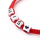 Ensembles de bracelets de perles tressées en fil de nylon réglable pour la saint-valentin(BJEW-JB06238)-8