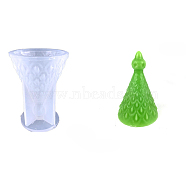 DIY Christmas Tree Food Grade Silicone Candle Molds, for Scented Candle Making, White, 107x78mm(XMAS-PW0001-023D)