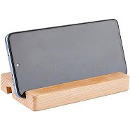 Beech Wood Mobile Phone Holders, Rectangle, BurlyWood, 14.1x8x2cm(AJEW-WH0258-494)