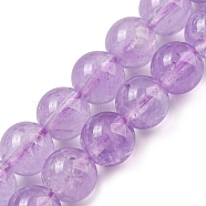 Natural Amethyst Beads Strands, Grade AA, Round, 6mm, Hole: 0.7mm, about 61pcs/strand, 15.75''~16.14''(40~41cm)(G-P503-6MM-08)
