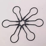 Iron Safety Pins, Calabash/Gourd Pin, Bulb Pin, Sewing Tool, Black, 22x10x1.5mm, about 1000pcs/bag(PW22062873700)