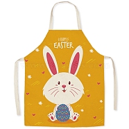 Cute Easter Rabbit Pattern Polyester Sleeveless Apron, with Double Shoulder Belt, for Household Cleaning Cooking, Cerise, 680x550mm(PW-WG98916-22)