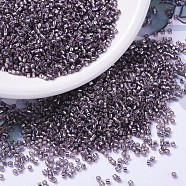 MIYUKI Delica Beads, Cylinder, Japanese Seed Beads, 11/0, (DB1205) Silverlined Light Amethyst, 1.3x1.6mm, Hole: 0.8mm, about 2000pcs/bottle, 10g/bottle(SEED-JP0008-DB1205)
