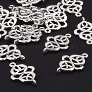 Alloy Links connectors, Lead Free and Cadmium Free, Antique Silver, 28x18x2mm, Hole: 1.5mm(EA11933Y)