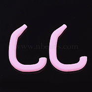 Reusable Silicone Ear Hook, Invisible Earmuffs, for Mouth Cover, Pearl Pink, 46x34x5mm(AJEW-S075-01C)