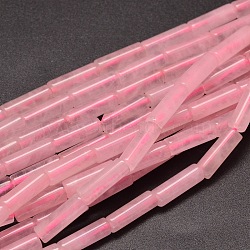 Natural Rose Quartz Column Beads Strands, 13~14x4~5mm Hole: 1mm, about 28pcs/strand, 15.2 inch(G-F247-08)