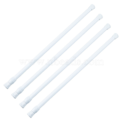 Iron Curtain Rod, with Plastic Finding, White, 400~710x10~13mm(FIND-WH0137-94)