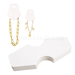 White Necklace Jewellery Displays Cards, 124x47.5mm(X-NDIS-ZX002)