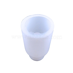 DIY Silicone Round Vase Mold, Resin Plaster Cement Casting Molds, White, 38~65x100mm(PW-WG47744-07)