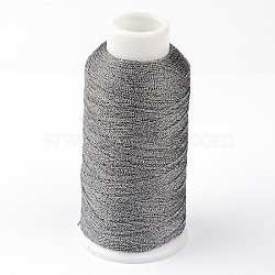 Round Metallic Thread, 12-Ply, Gray, 1mm, about 196.85 yards(180m)/roll(MCOR-G001-1mm-26)