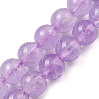 Natural Amethyst Beads Strands, Grade AA, Round, 6mm, Hole: 0.7mm, about 61pcs/strand, 15.75''~16.14''(40~41cm)