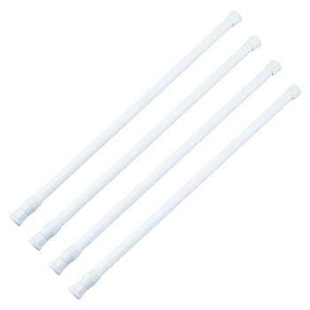 Iron Curtain Rod, with Plastic Finding, White, 400~710x10~13mm