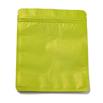 Plastic Packaging Zip Lock Bags, Top Self Seal Pouches, Rectangle, Yellow Green, 15x12x0.15cm, Unilateral Thickness: 2.5 Mil(0.065mm)